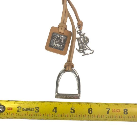 Ralph Lauren Bag Charm RL Logo Loop Strap Hangtag Hanging Key Fob Horse Western - Picture 9 of 9